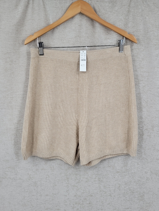 J. Crew Pants - J. Crew Cotton Cashmere Ribbed Knit Lounge Shorts - Beige NEW